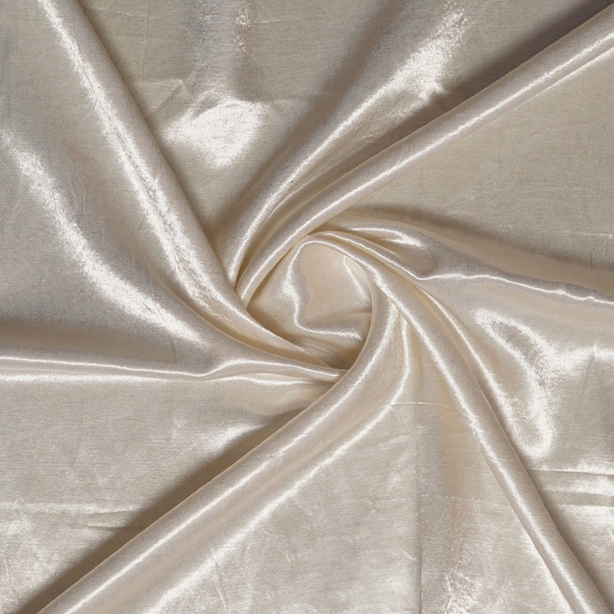 White Dyeable Plain Gaji Silk Fabric