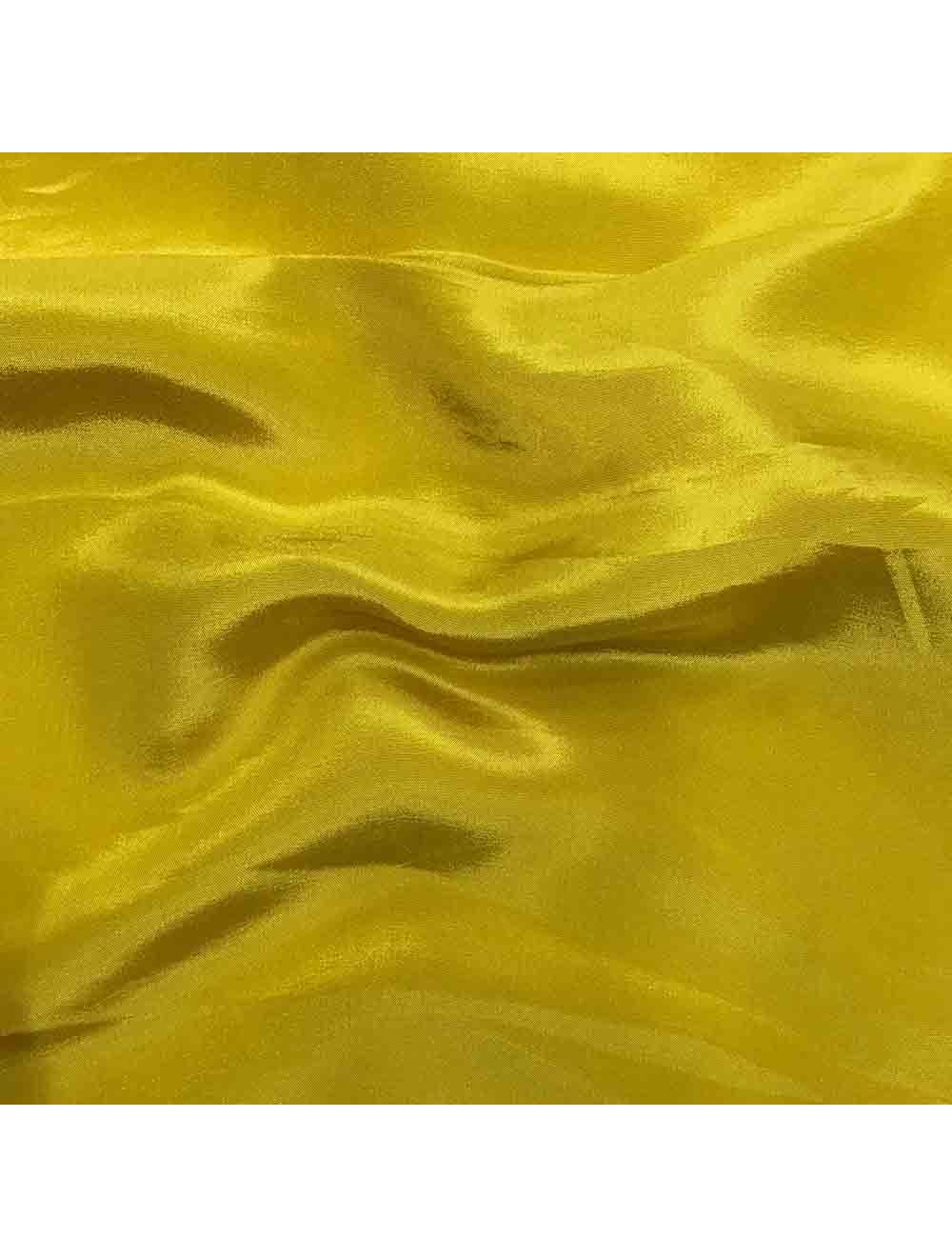 Mustard Yellow Plain Viscose Gold Tissue Silk Fabric