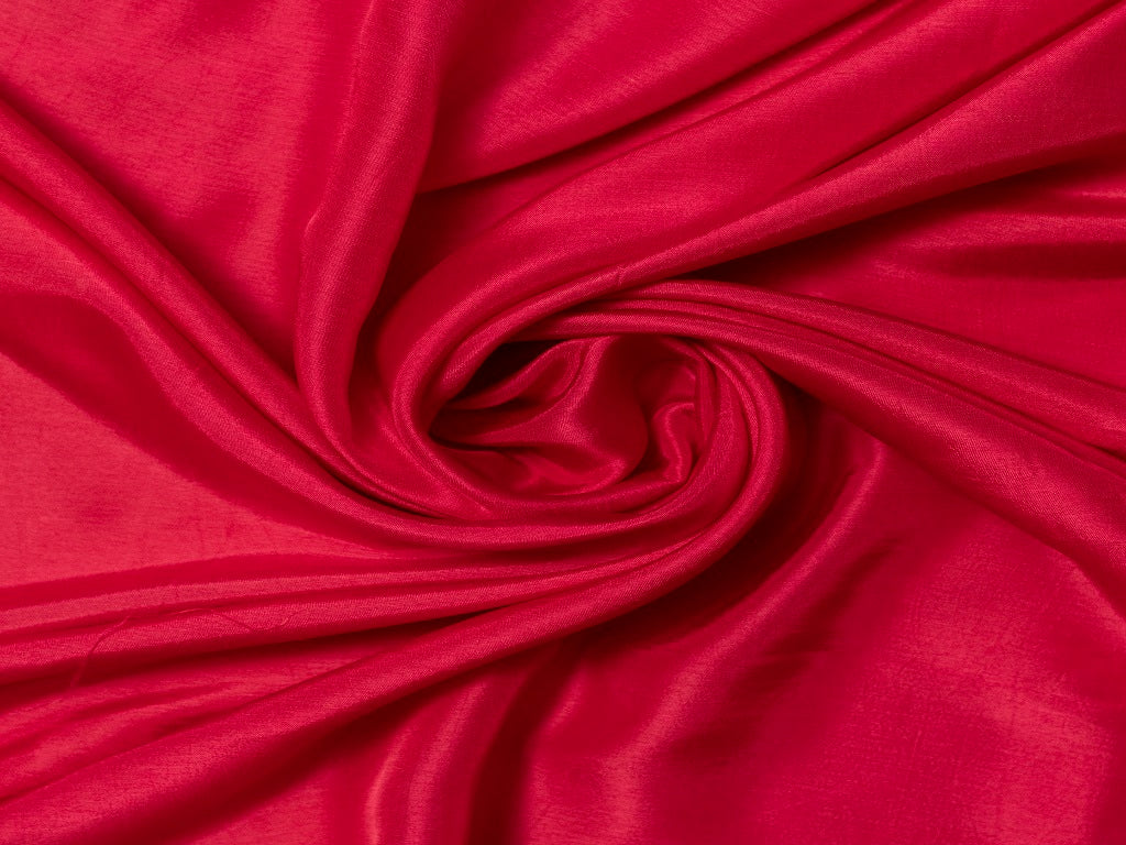 Cherry Red Plain Viscose Dola Silk Fabric