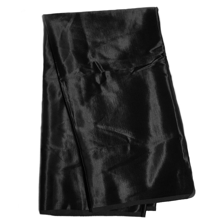 Black Plain Gaji Silk Fabric