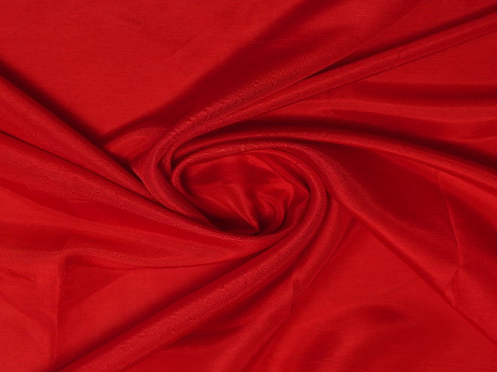 Red Plain Viscose Dola Silk Fabric