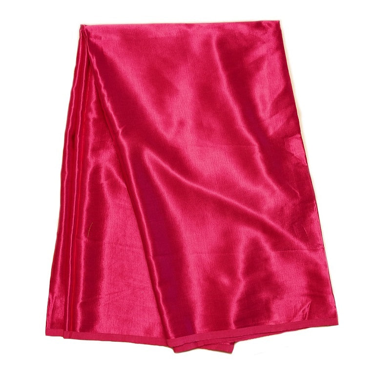 Hot Pink Plain Gaji Silk Fabric