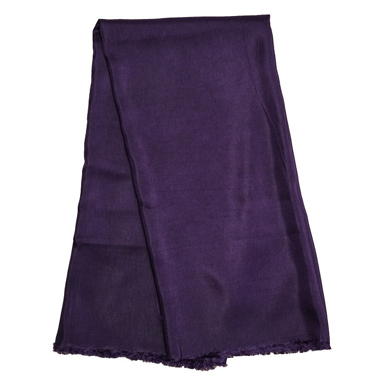 Dark Purple Plain Viscose Dola Silk Fabric