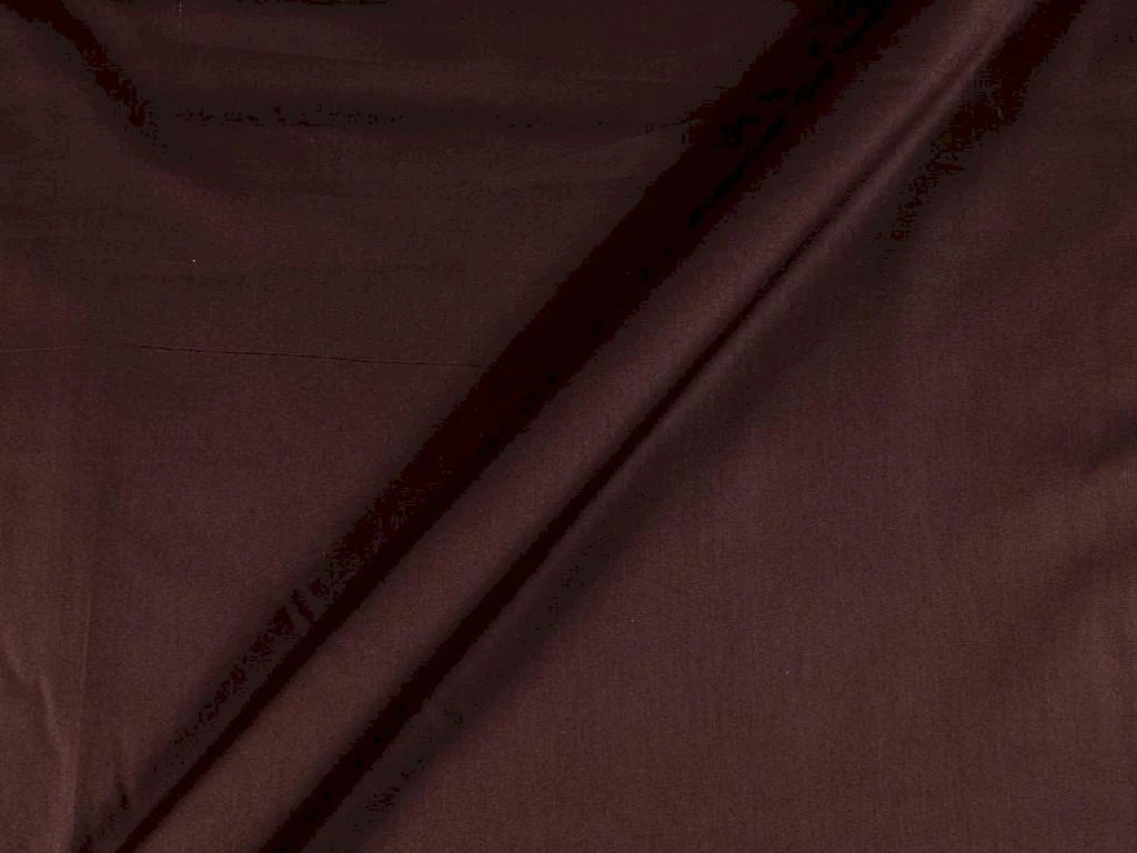 Coffee Brown Plain Dyed Cotton Satin Fabric