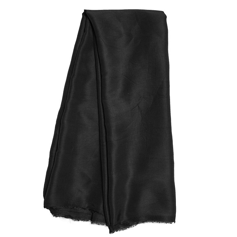 Black Plain Viscose Dola Silk Fabric