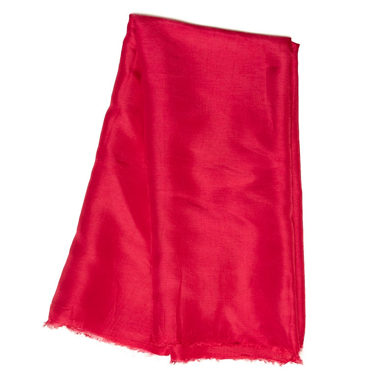 Cherry Red Plain Viscose Dola Silk Fabric