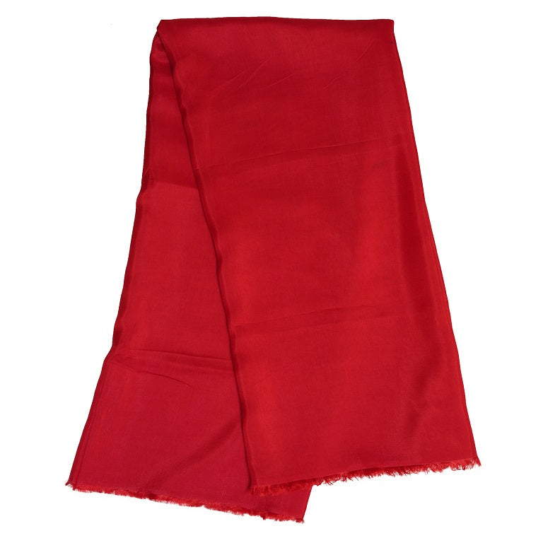 Red Plain Viscose Dola Silk Fabric