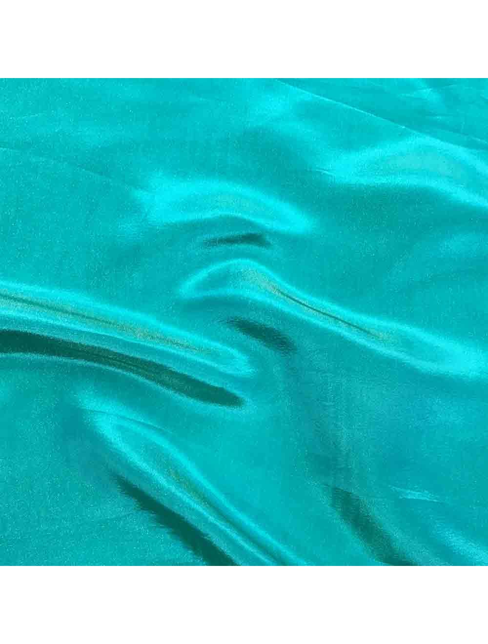 Sky Blue Plain Viscose Gold Tissue Silk Fabric
