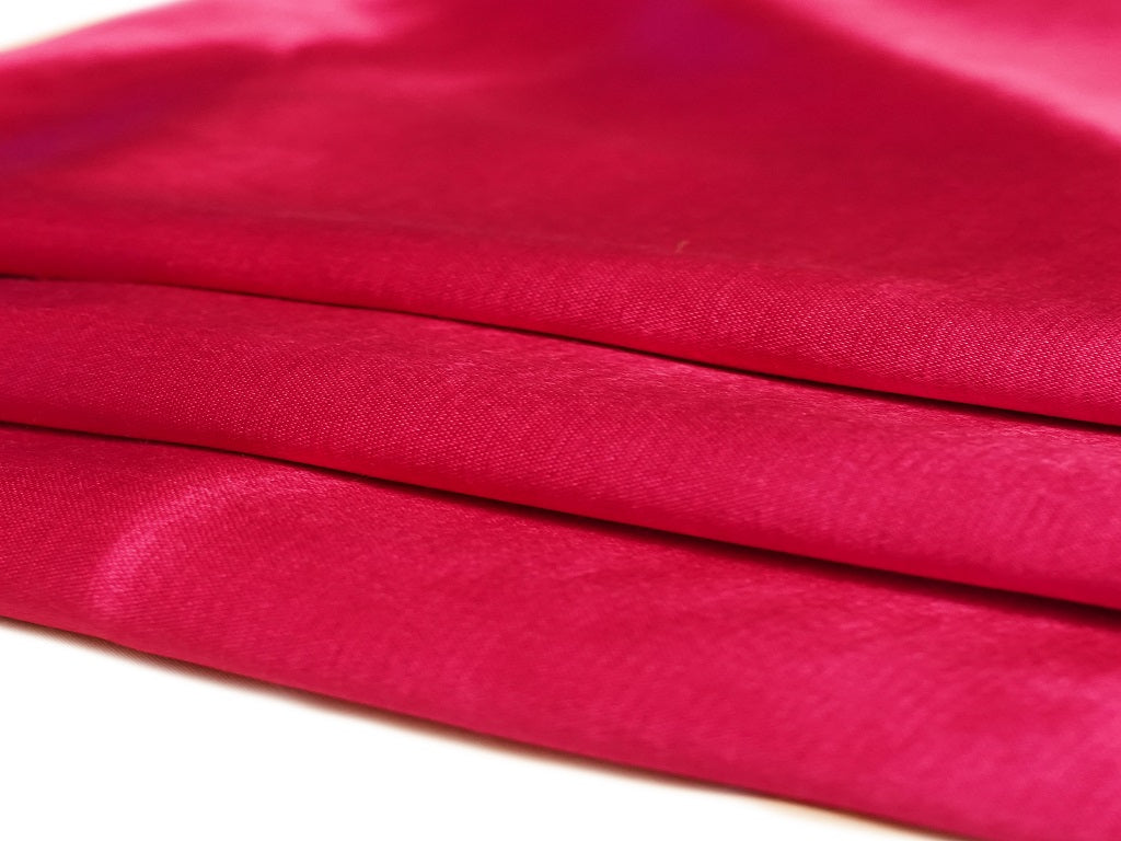 Hot Pink Plain Gaji Silk Fabric