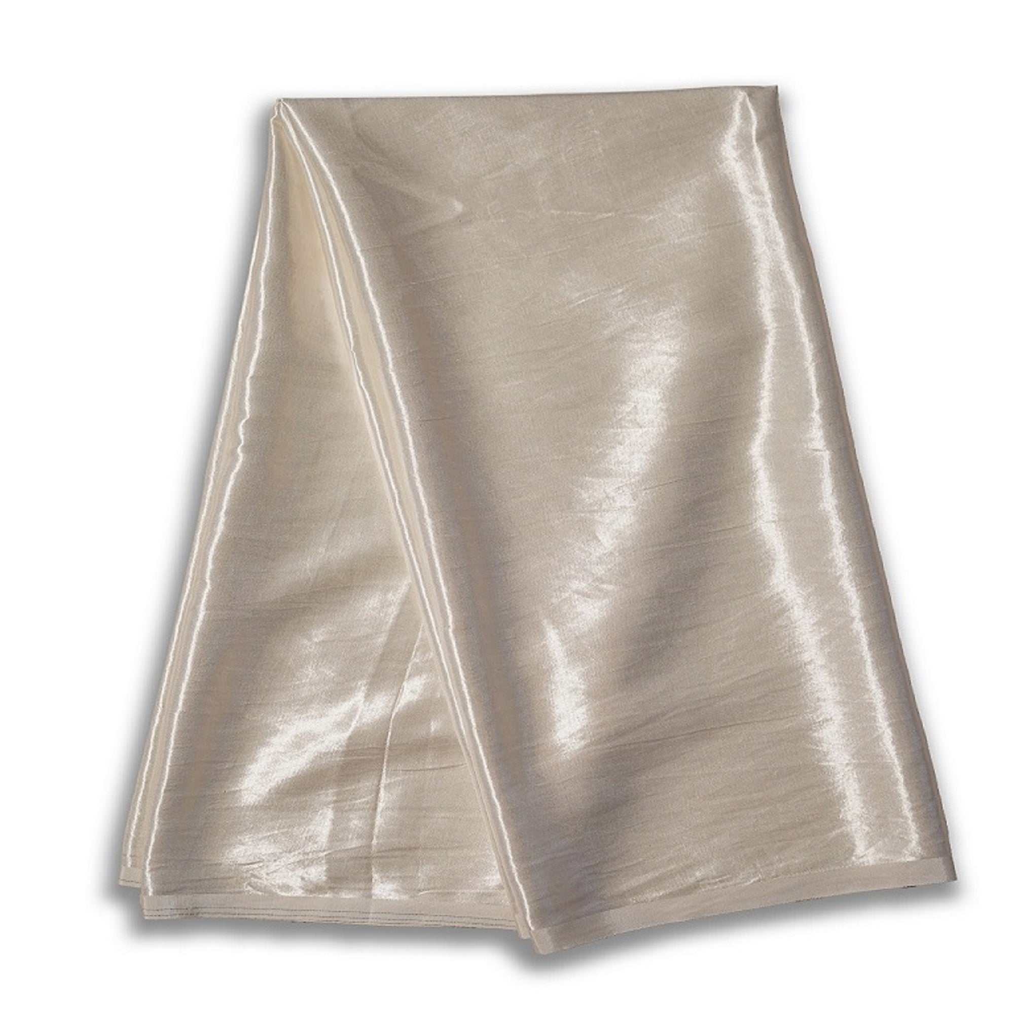 White Dyeable Plain Gaji Silk Fabric