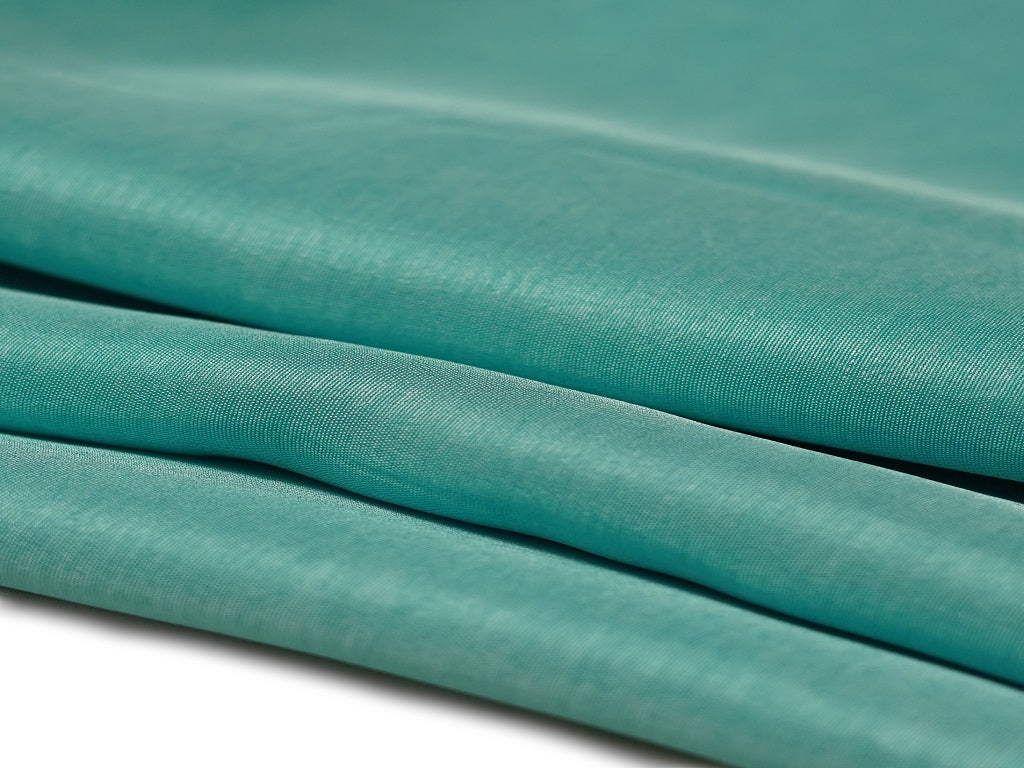 Turquoise Plain Viscose Dola Silk Fabric