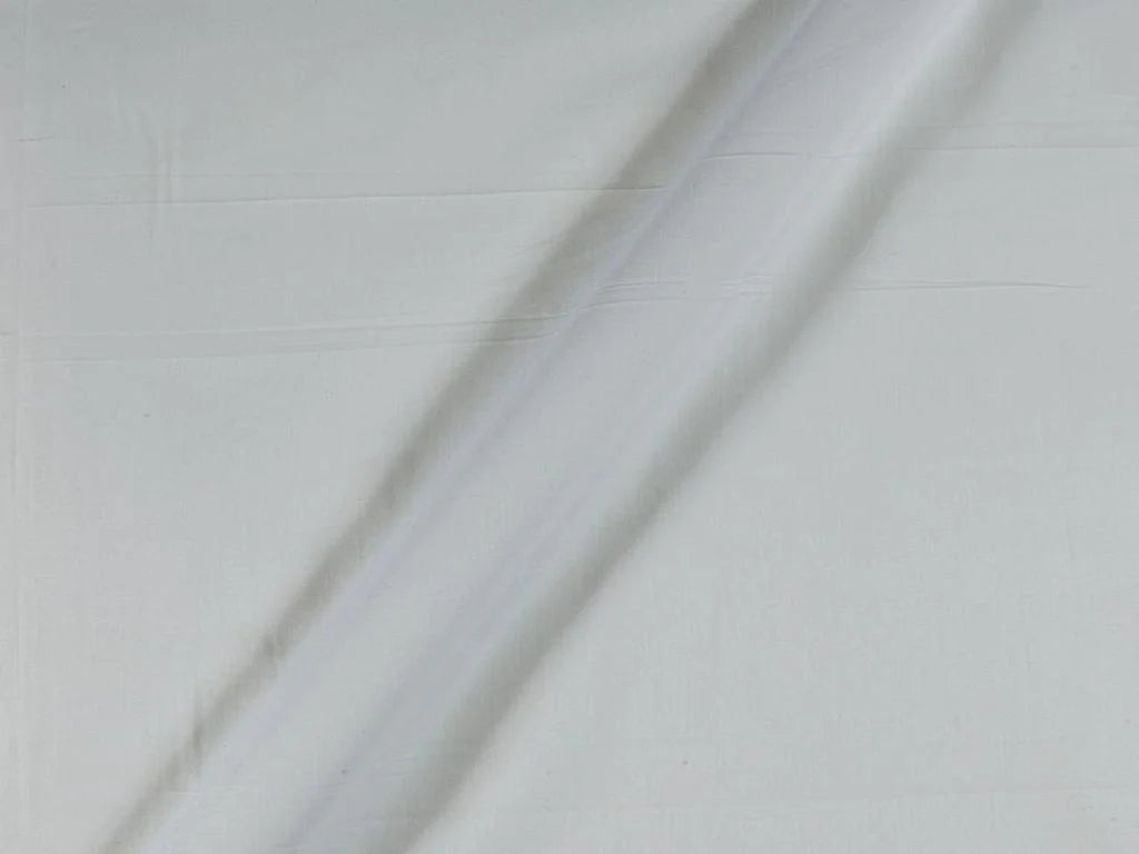 White Plain Dyeable Cotton Satin Fabric
