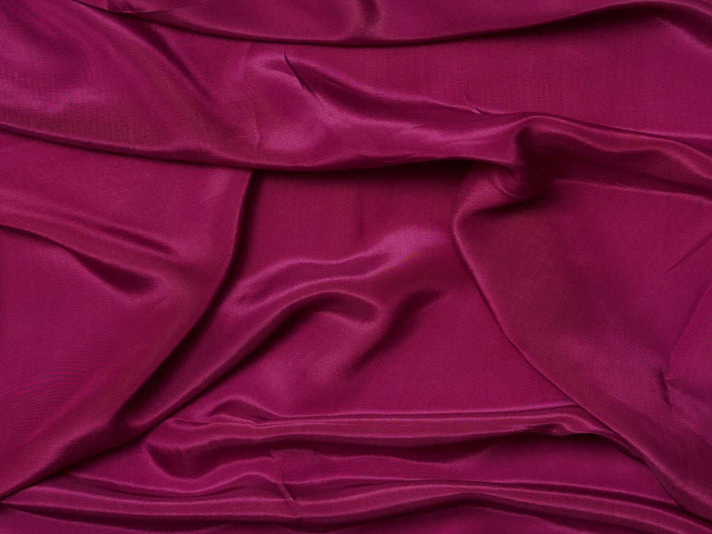 Magenta Pink Plain Viscose Natural Crepe Fabric