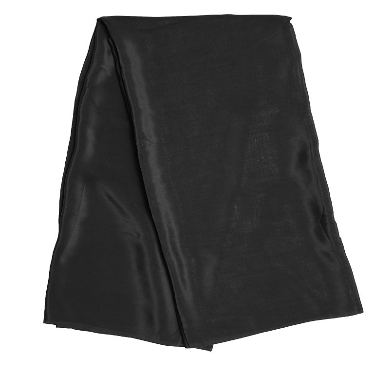 Black Plain Viscose Natural Crepe Fabric