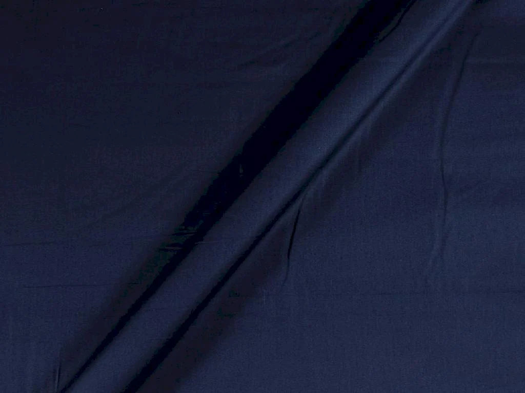 Navy Blue Plain Dyed Cotton Satin Fabric