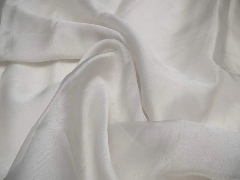 White Dyeable Plain Viscose Organza Fabric