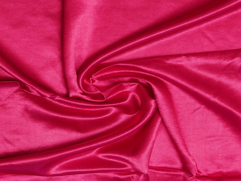 Hot Pink Plain Gaji Silk Fabric