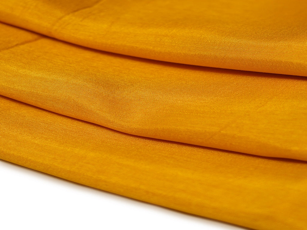 Mustard Yellow Plain Viscose Dola Silk Fabric