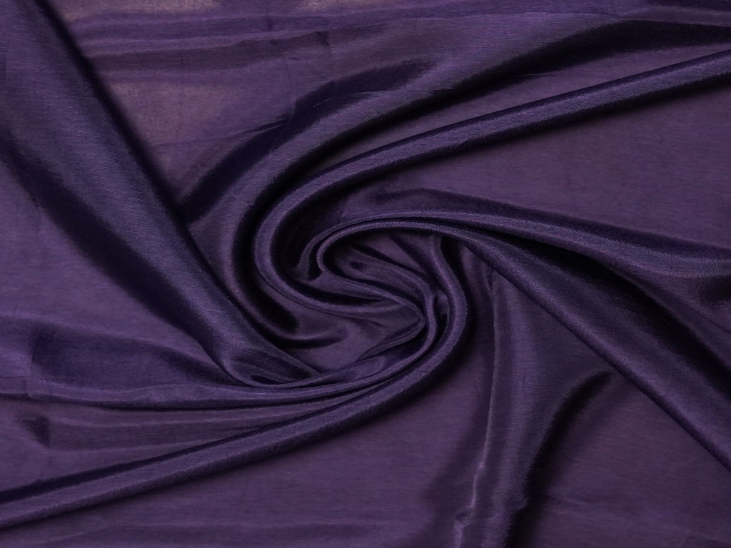 Dark Purple Plain Viscose Dola Silk Fabric