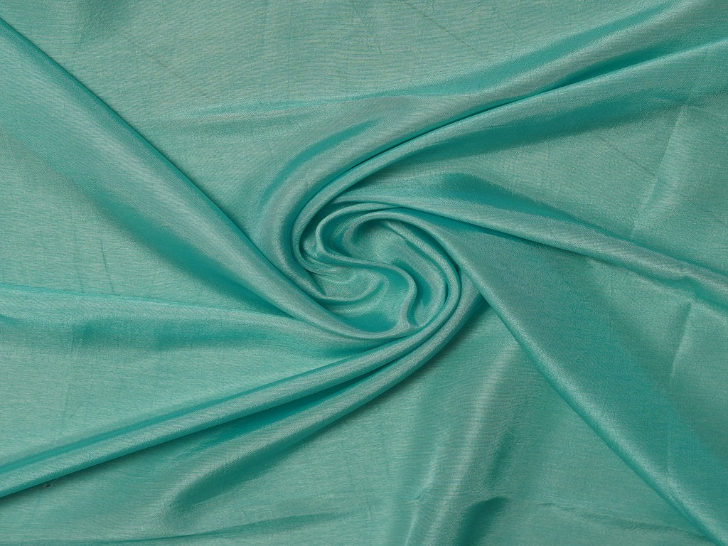 Turquoise Plain Viscose Dola Silk Fabric