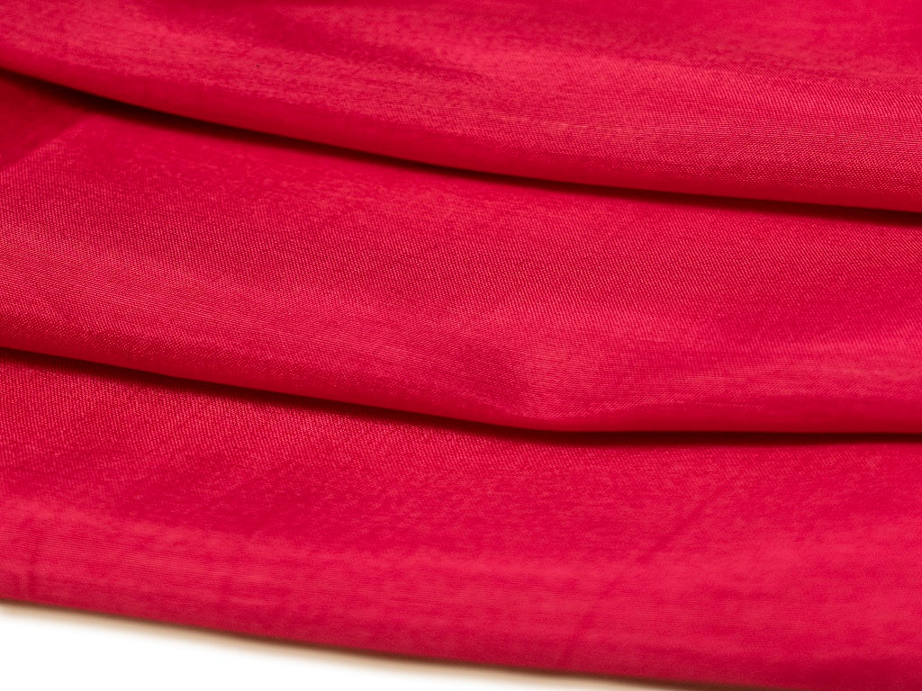 Cherry Red Plain Viscose Dola Silk Fabric