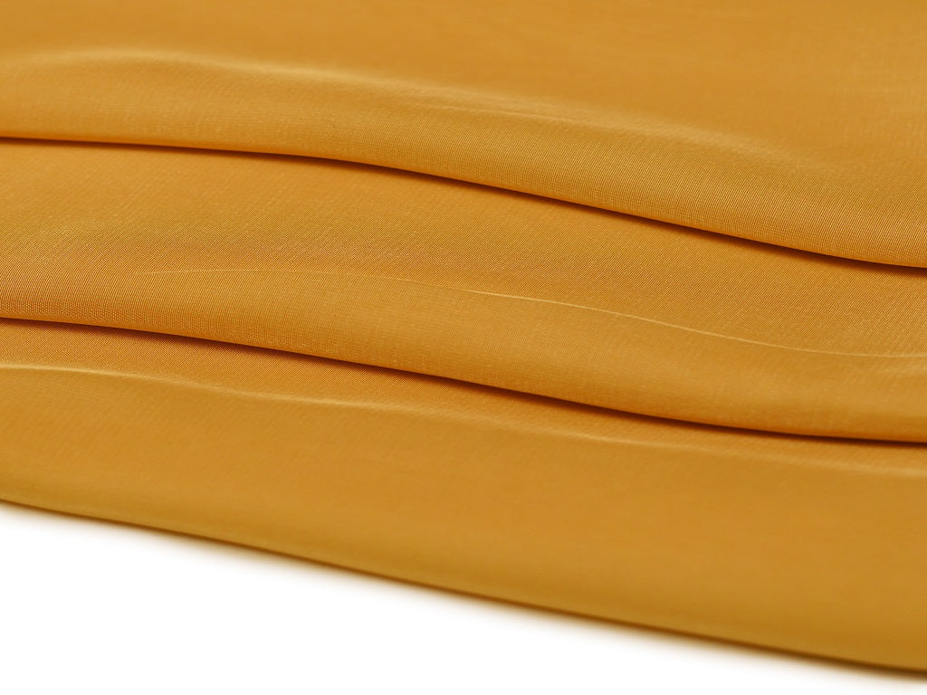Mustard Yellow Plain Viscose Natural Crepe Fabric
