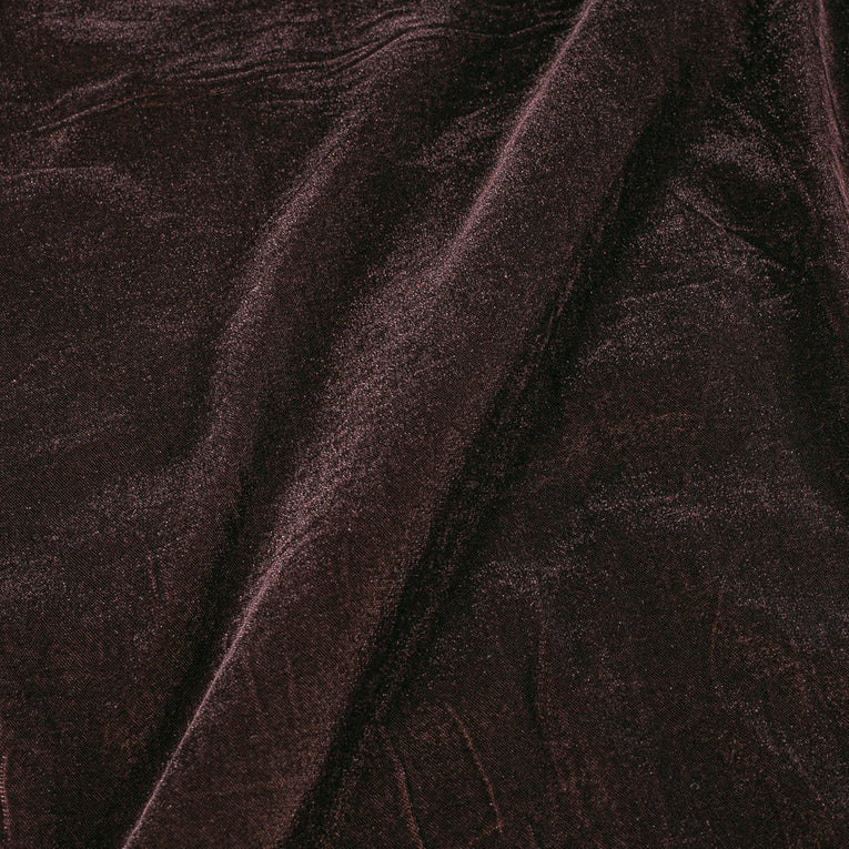 Coffee Brown Plain Viscose Micro Velvet Fabric