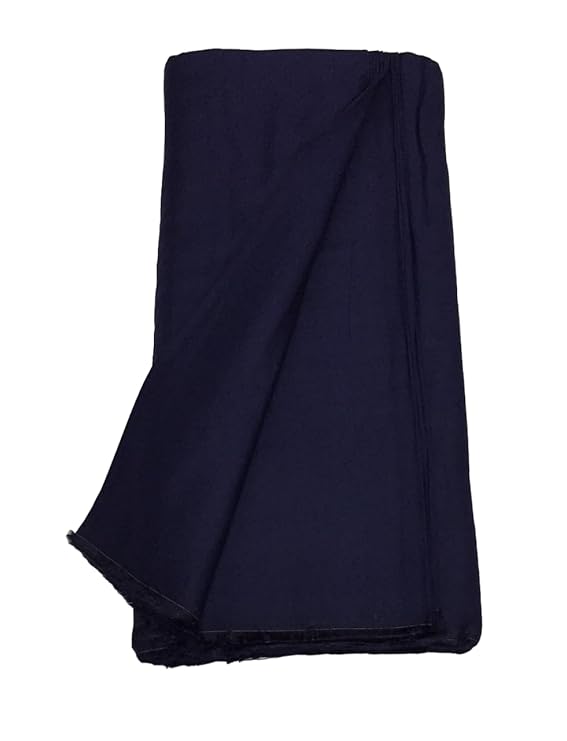 Navy Blue Plain Dyed Cotton Rayon Fabric