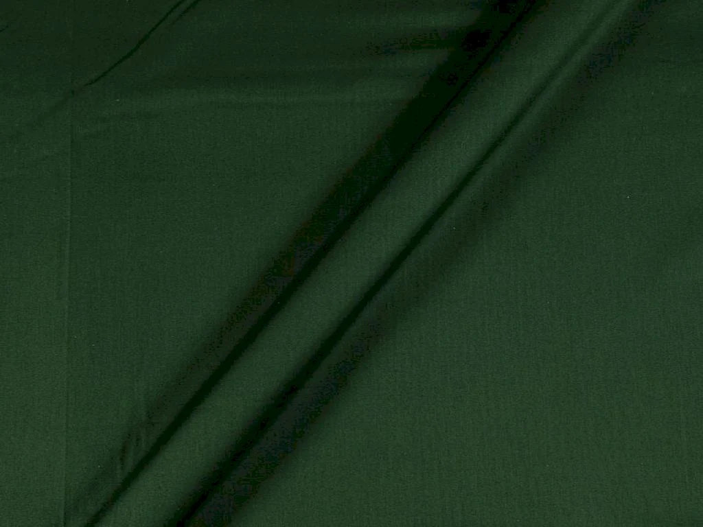 Bottle Green Plain Dyed Cotton Satin Fabric