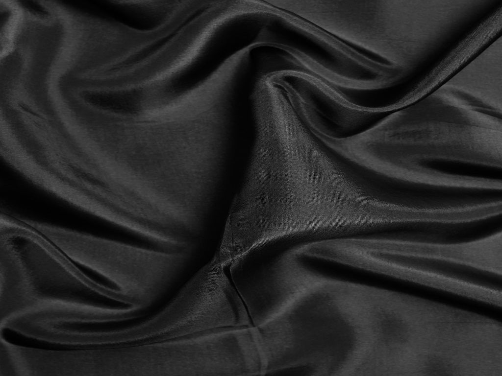 Dark Grey Plain Viscose Uppada Silk Fabric