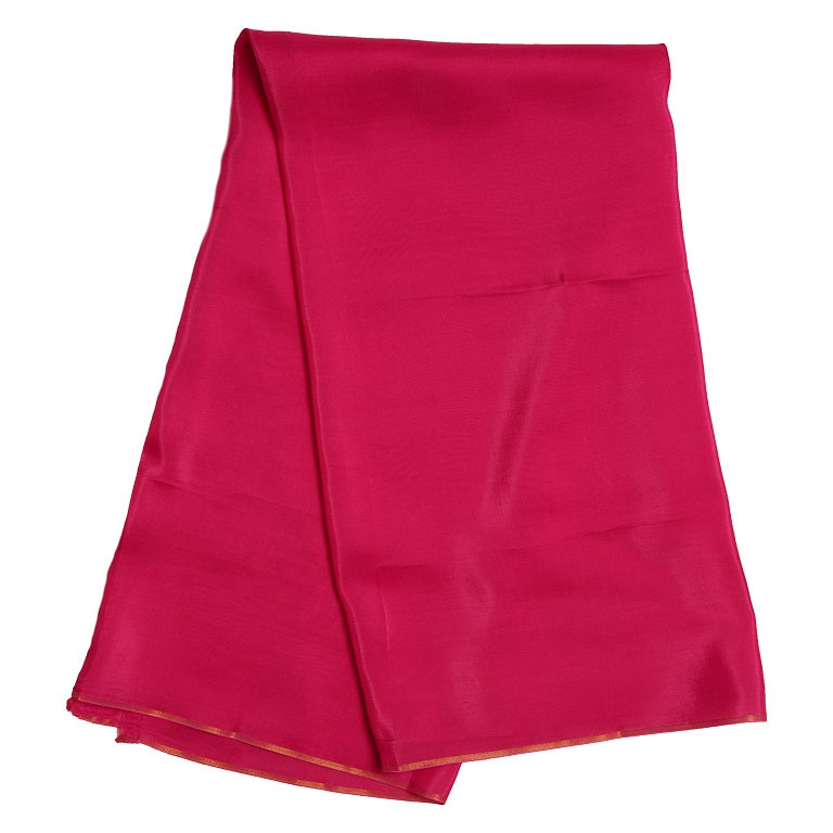 Rose Red Plain Viscose Uppada Silk Fabric