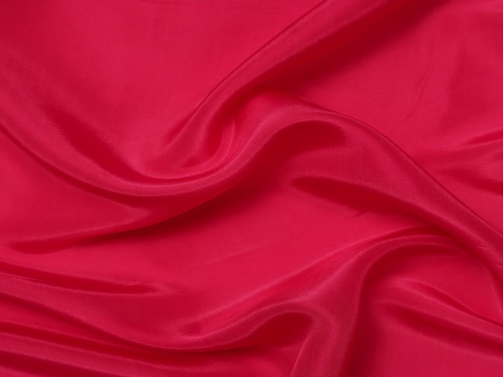 Rose Red Plain Viscose Uppada Silk Fabric