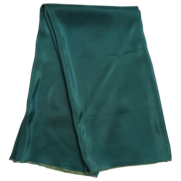 Rama Green Plain Viscose Uppada Silk Fabric