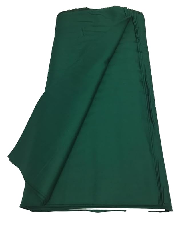 Dark Green Plain Dyed Cotton Rayon Fabric