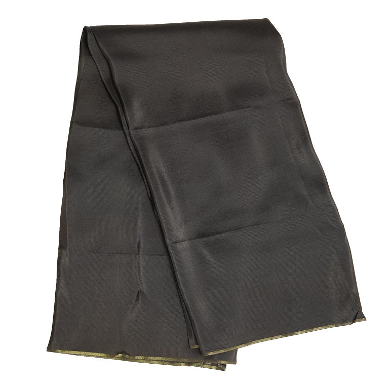 Black Plain Viscose Uppada Silk Fabric