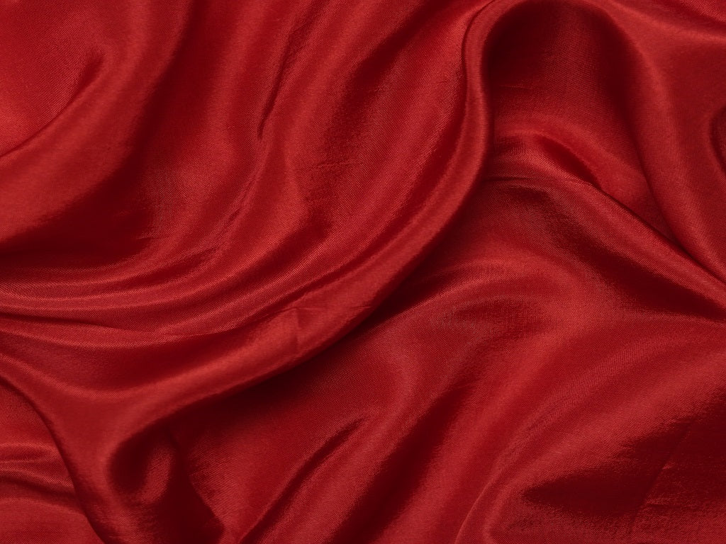 Red Plain Viscose Uppada Silk Fabric