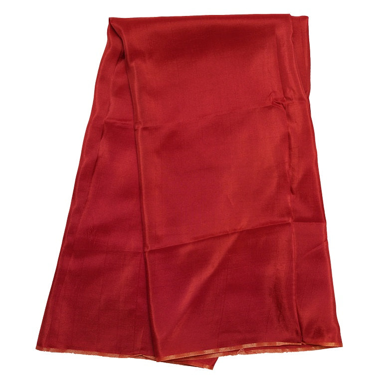 Red Plain Viscose Uppada Silk Fabric