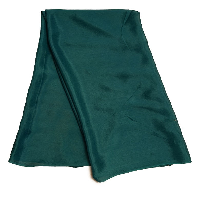Rama Green Plain Viscose Chinon Chiffon Fabric