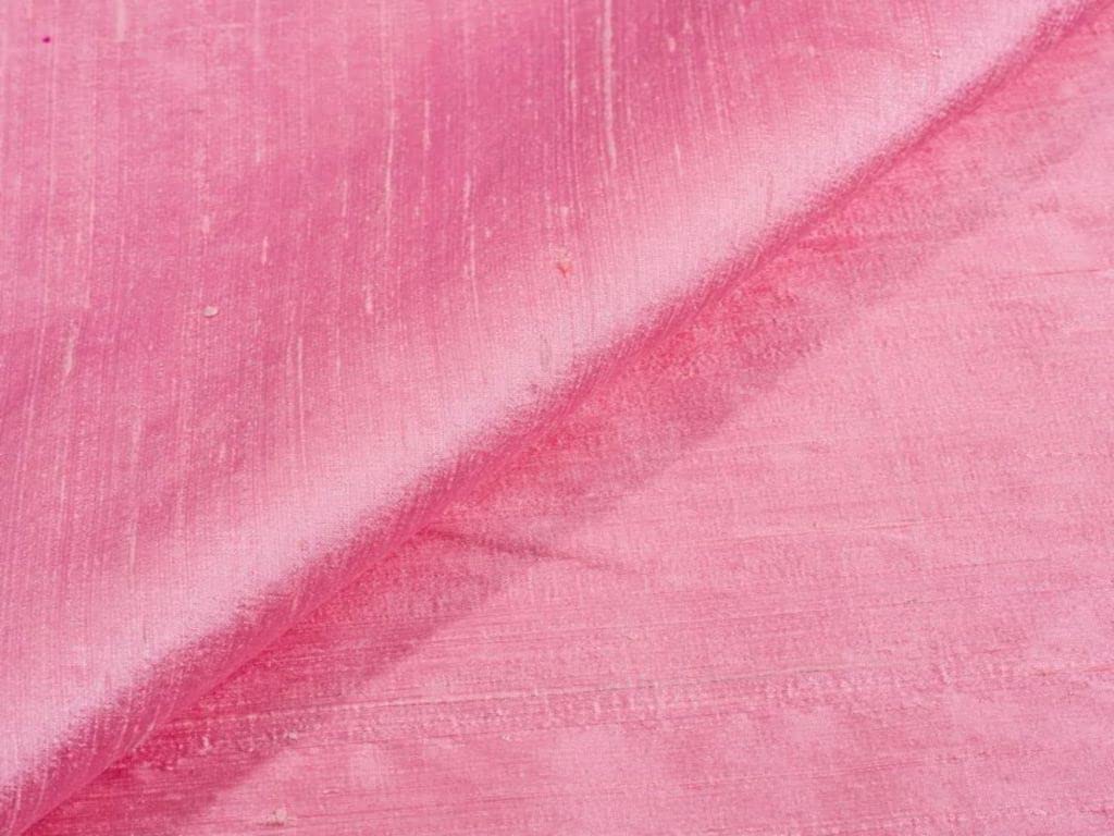 Light Pink Plain Dyed Bangalore Raw Silk Fabric