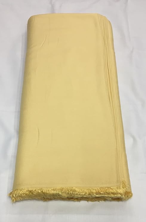 Light Beige Plain Dyed Cotton Rayon Fabric