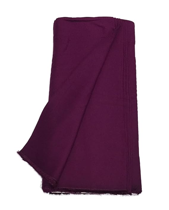 Wine Plain Dyed Cotton Rayon Fabric