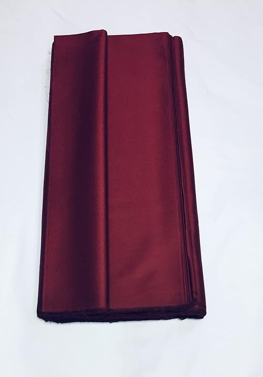 Maroon Plain Dyed Cotton Satin Fabric