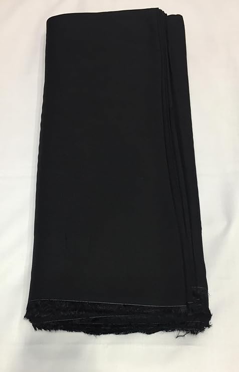 Black Plain Dyed Cotton Rayon Fabric