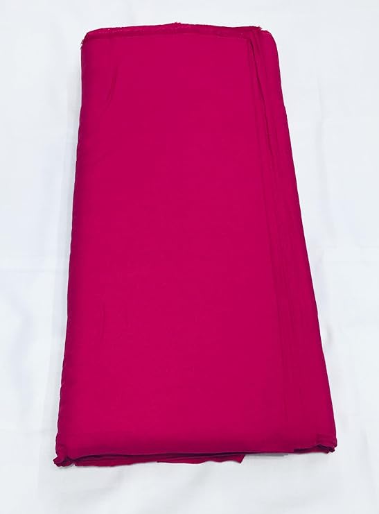 Hot Pink Plain Dyed Cotton Rayon Fabric