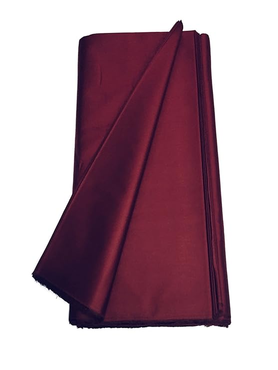 Maroon Plain Dyed Cotton Satin Fabric