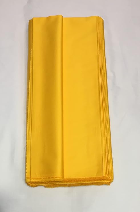 Dark Yellow Plain Dyed Cotton Satin Fabric