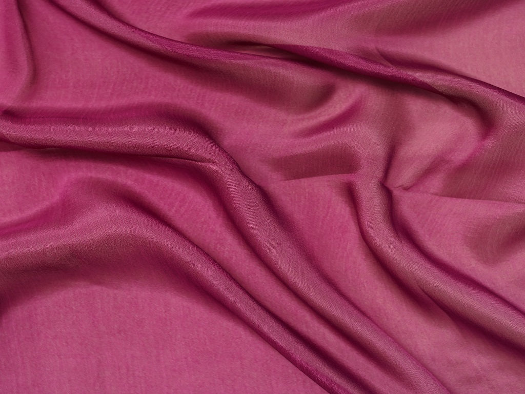 Onion Pink Plain Viscose Chinon Chiffon Fabric