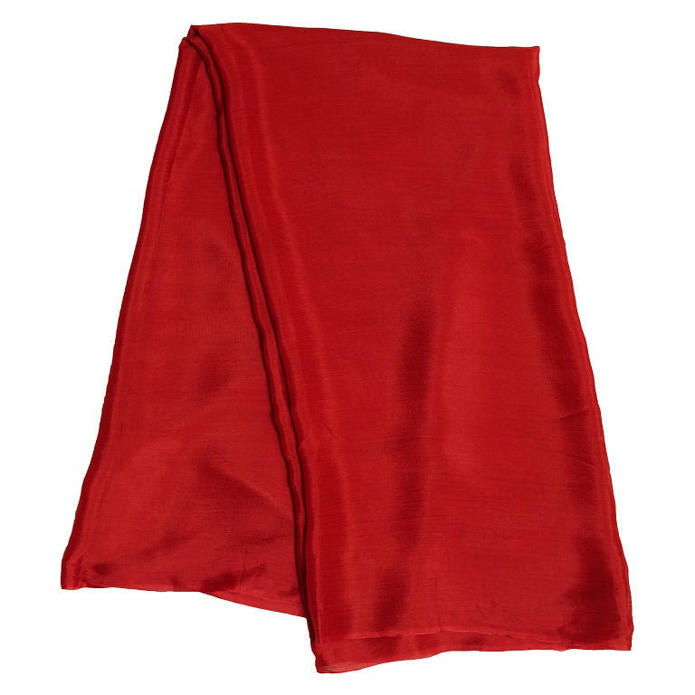 Red Plain Viscose Chinon Chiffon Fabric
