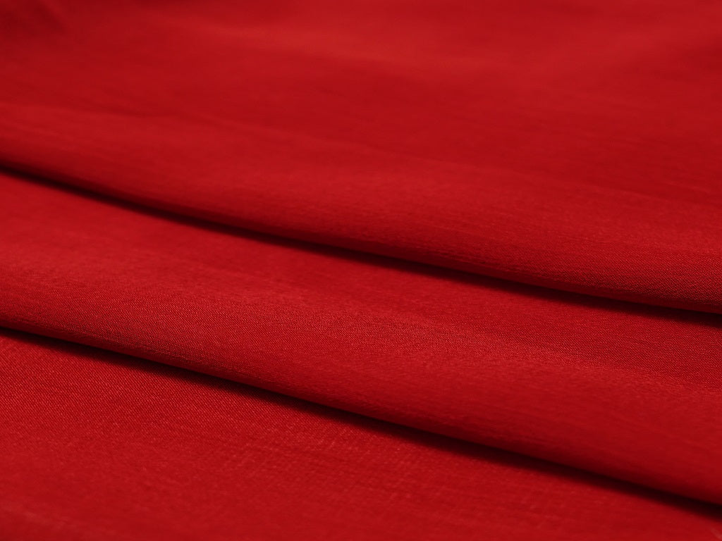 Red Plain Viscose Chinon Chiffon Fabric