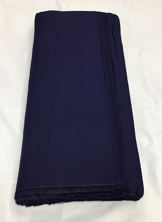 Navy Blue Plain Dyed Cotton Rayon Fabric